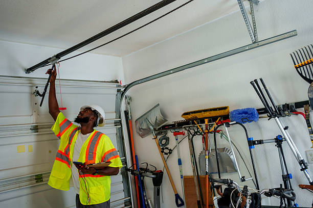 Professional Garage Door Panel Replacement technician working in Alto, TX